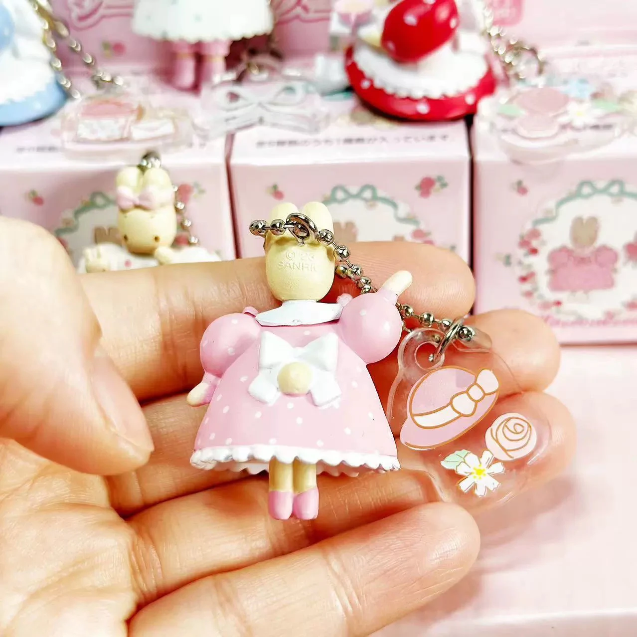 Neues Produkt auf Lager: Jasmin-Kaninchen-Puppe Blind Box Anhänger Acryl-Hängeanhänger Schlüsselanhänger Französischer Blumen-Nachmittagstee-Kaninchen – Detail 2