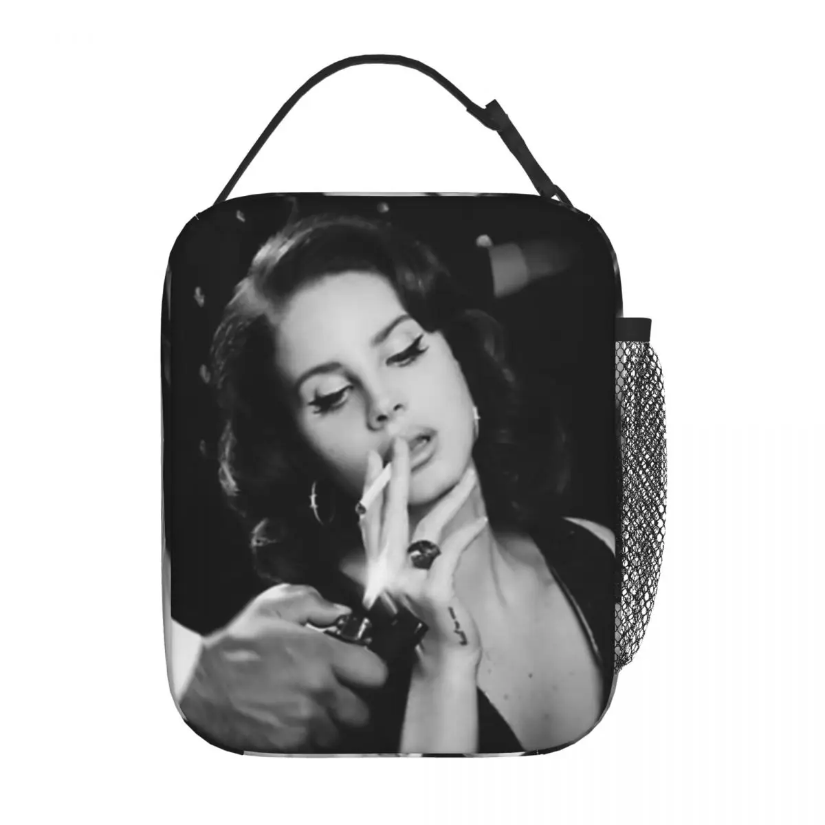 

Lana Del Ray Insulated Lunch Bag Cooler Bag Reusable Portable Tote Lunch Box Girl Boy Office Travel