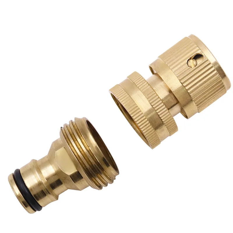 20PCS Garden Water Pipe Connection Male Female Connector Accessories American Style Brass 3/4 Hose Quick Connector 6 Point Quick