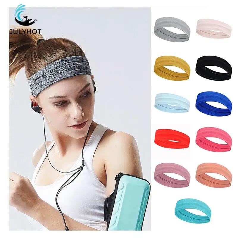 

1Pc Women/Men Sweatband Headband Sport Yoga Gym Running Stretch Hair Head Band Cycling Wide Head Prevent Sweat Band