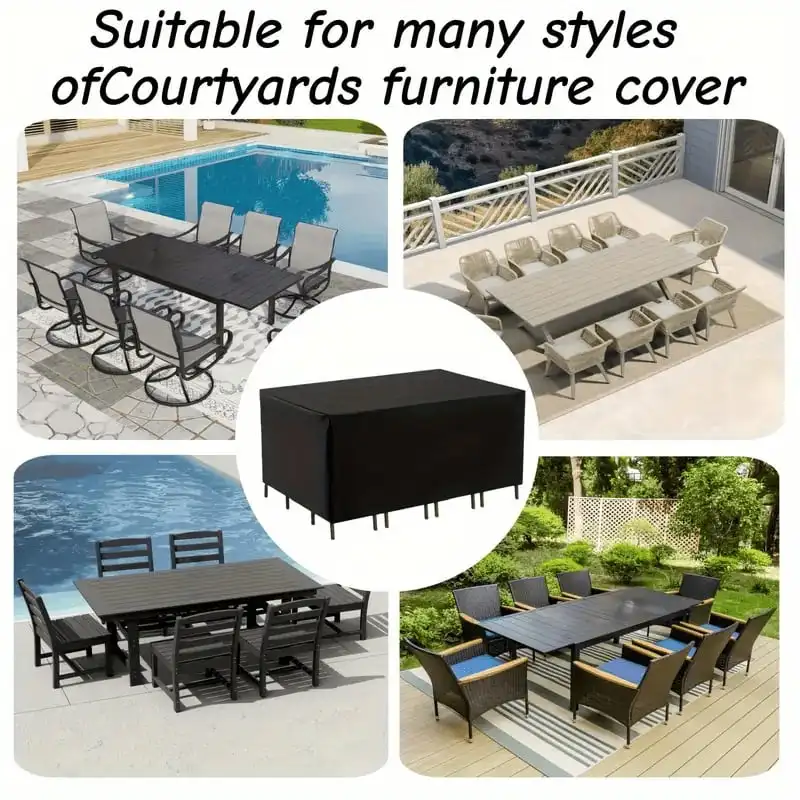 Premium Waterproof UV-Resistant Outdoor Furniture Cover - All-Weather Protection
