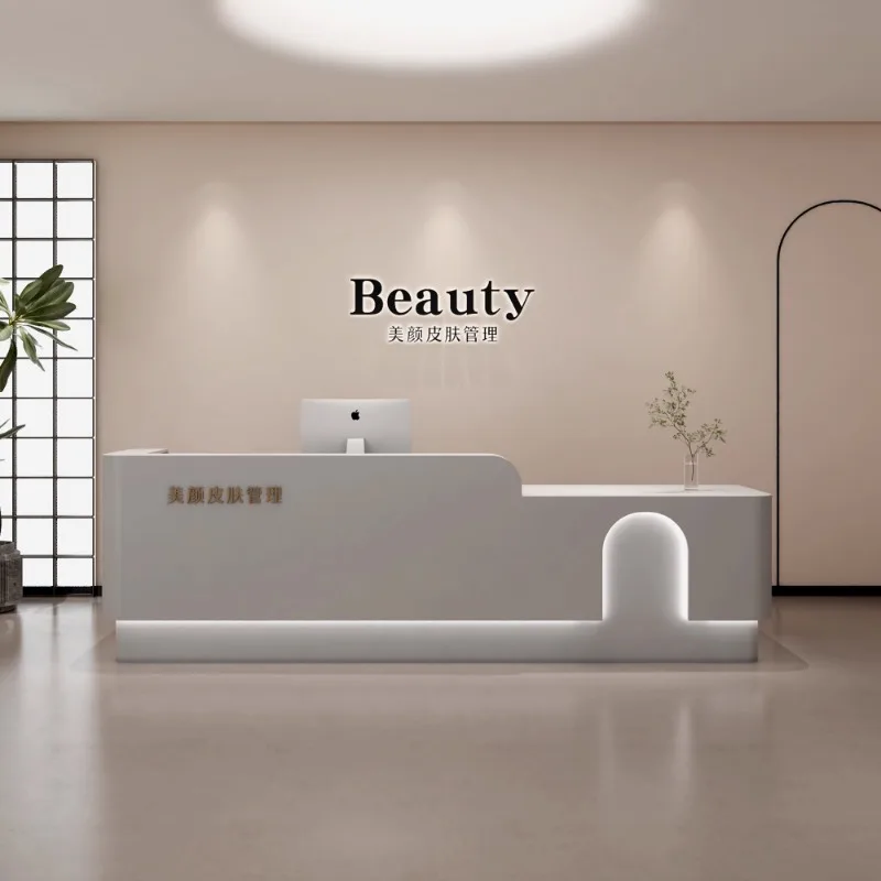 

Office Front Reception Desks Modern Vanity Counter Restaurant Salon Small Reception Desks Beauty Mesa De Escritorio Furniture