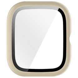 Vivo Watch GT2 Tempered Glass Screen Protective Case - Full Coverage Guard Shell (Ivory)