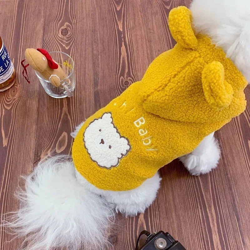 Dog Clothes Halloween Party Pet Bear Ear Hooded Sweater Dog Cat Costume