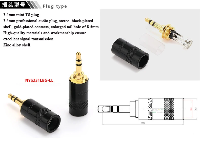 3,5mm auf Dual XLR Stecker Vergoldetes Stereo-Audiokabel 0,5-50m für Laptop/Lautsprecher/Computer/Mixer – Detail 2
