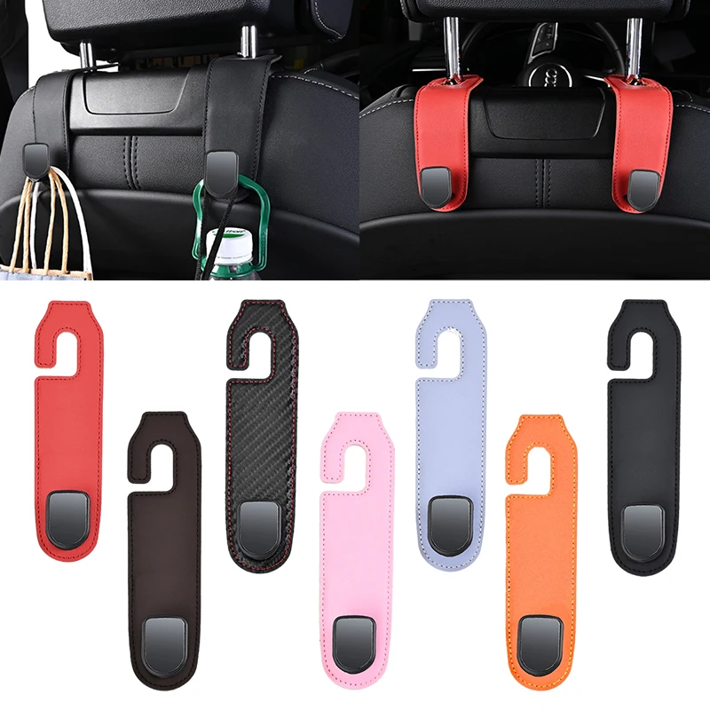 

1Pc Universal Leather Car Seat Back Hook Automobile Headrest Hanging Holder Storage Hanger Interior Accessories 16cm/6.3in