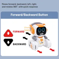 Multi Function Smart Dancing Music Electric RC Robot Toy 2.4G Auto Demo Touch Sensing Colorful Lighting Remote Control Robot 3