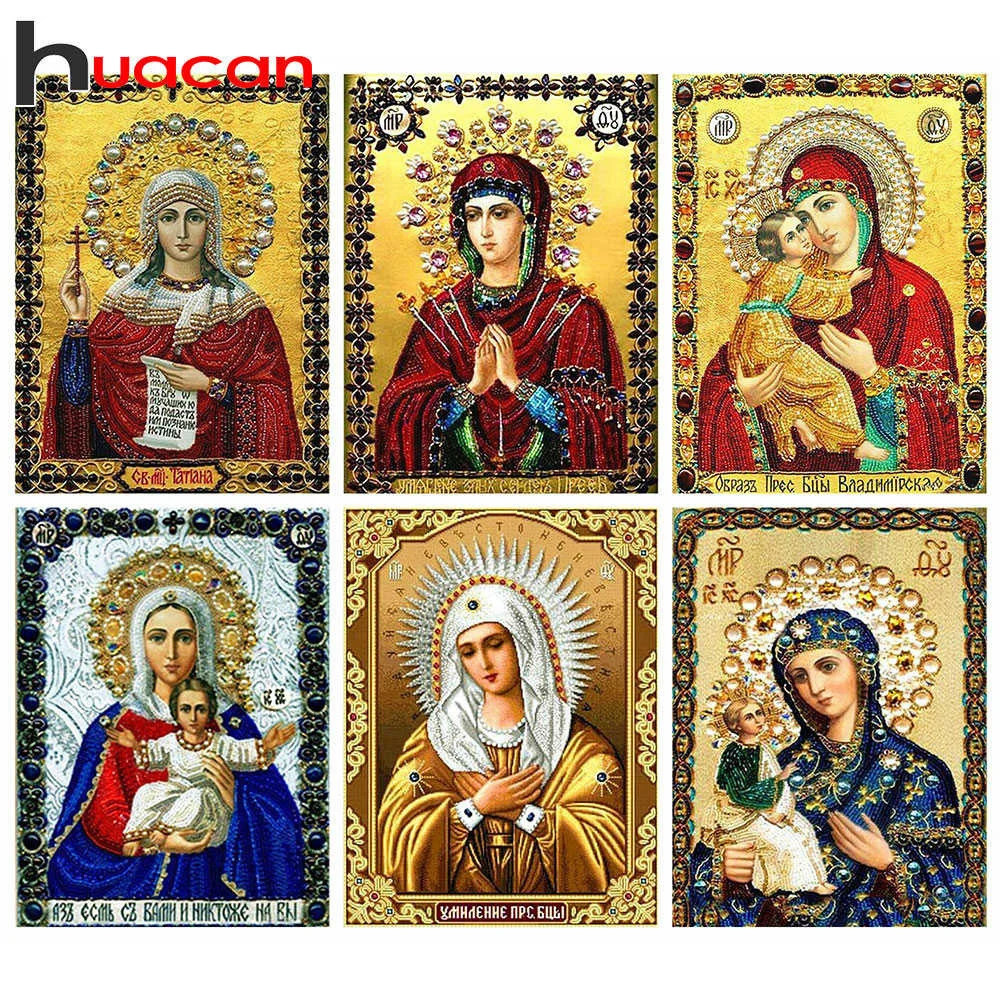 Huacan Full Square Diamond Painting 5D Diamond Embroidery Mosaic Kits Decoration