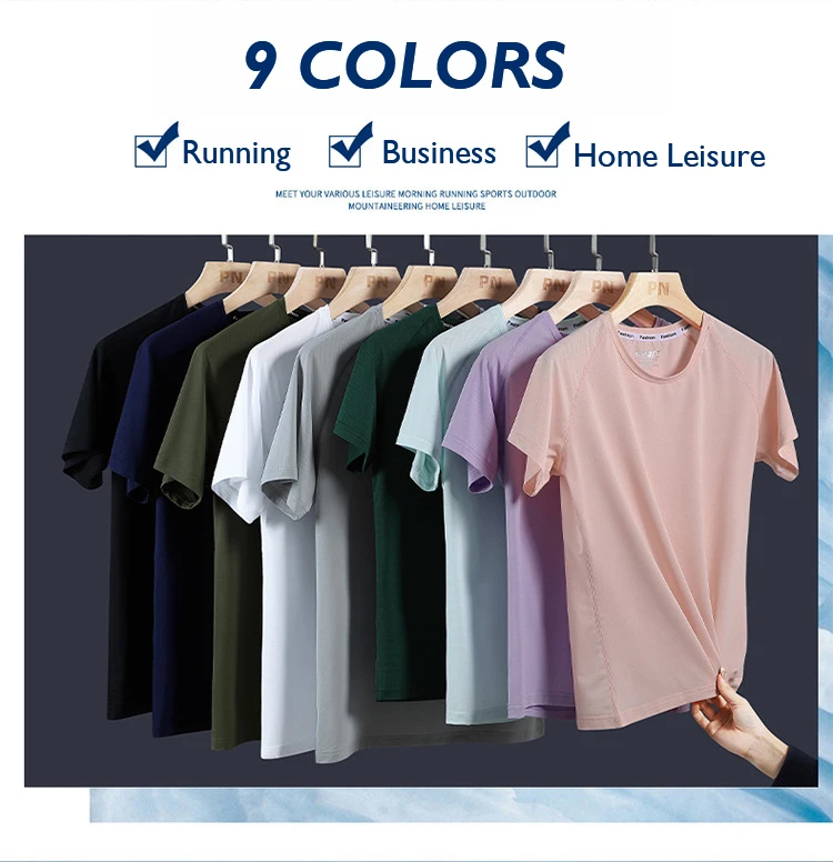 (M-5XL)Ice Silk Quick Dry Camping Hiking T-shirt Women Sports Loose Tops Breathable Running Outdoor Travel Short Sleeve Shirt