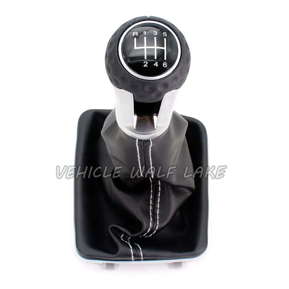 For VW Golf 7 A7 MK7 GTI GTD 2013 2014 2015 2016 2017 2018 Car 5 /6  Speed Gear Stick Level Shift Knob With Leather Boot