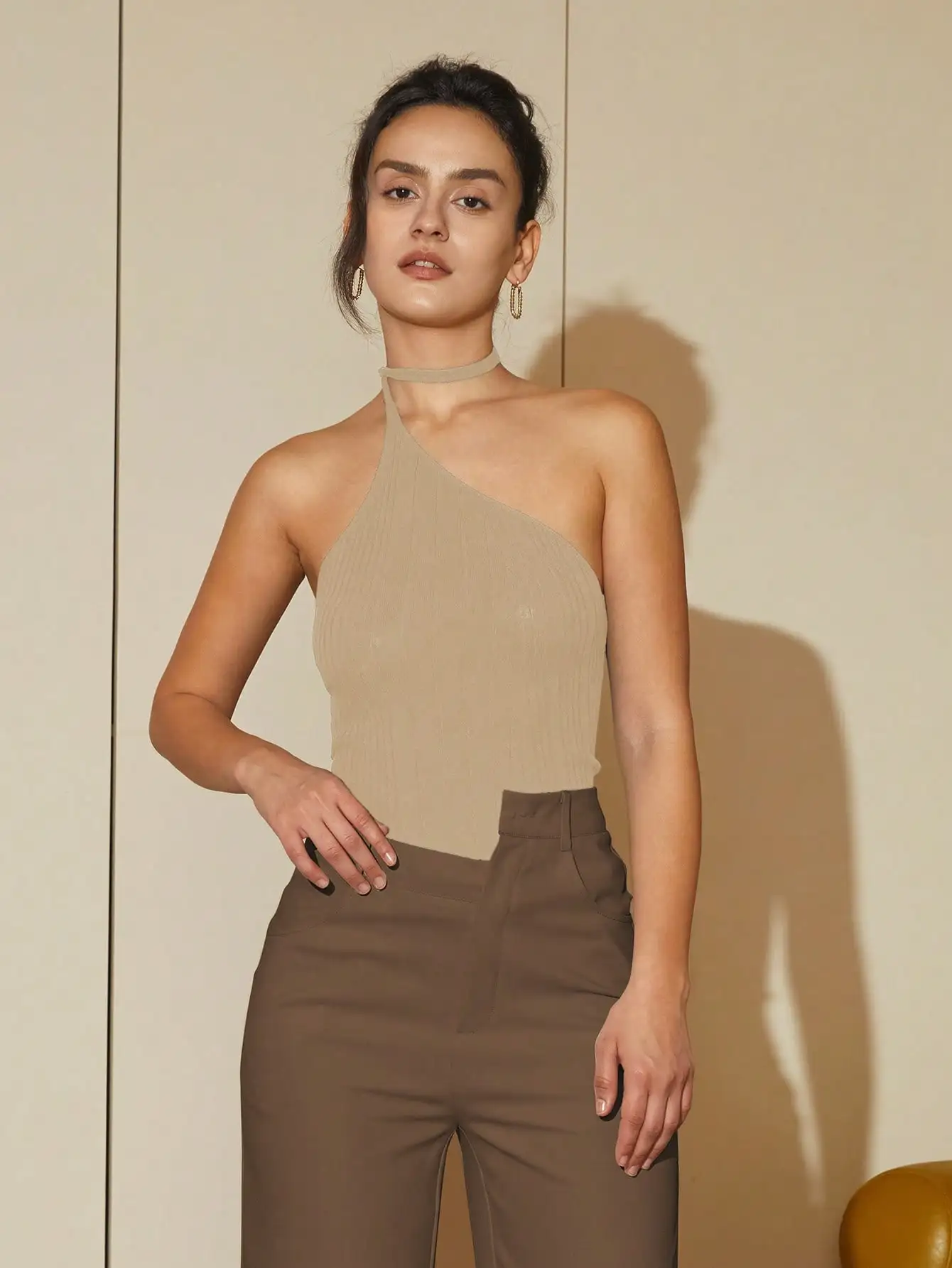 Ael neue Sommer Strickweste draußen tragen sexy One-Shoulder Sling Slant Schulter dünne Jacke
