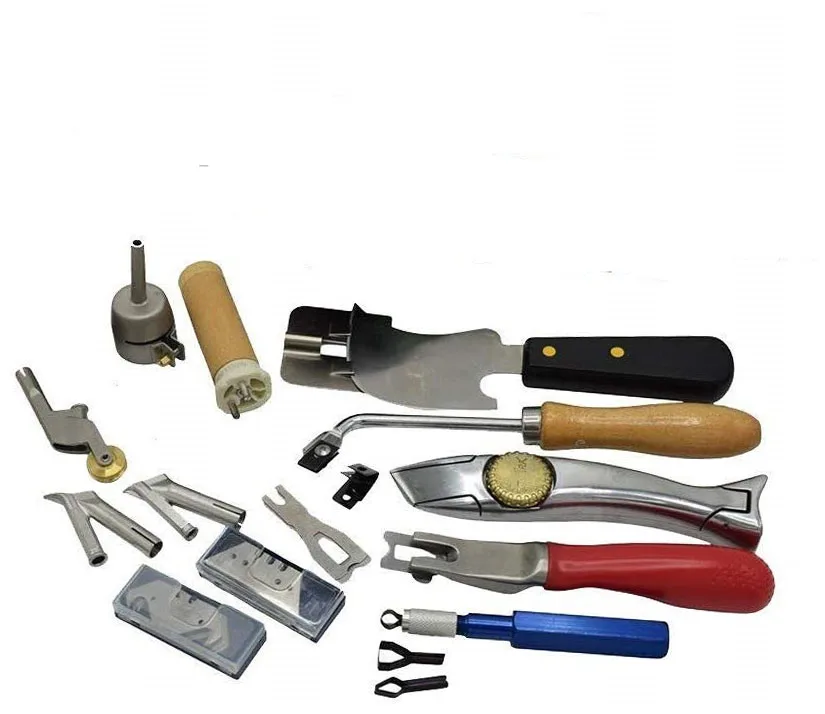 Buy Plastic Vinyl Flooring Hot Air Welding Kits With Electric Groover,Heat Gun,Carpet Trimming Skiving Knife Moon Knife woodworking turning tool with carbide alloy insert cutter handle abandoned woodworking rotary lathe tool slotting trimming diy