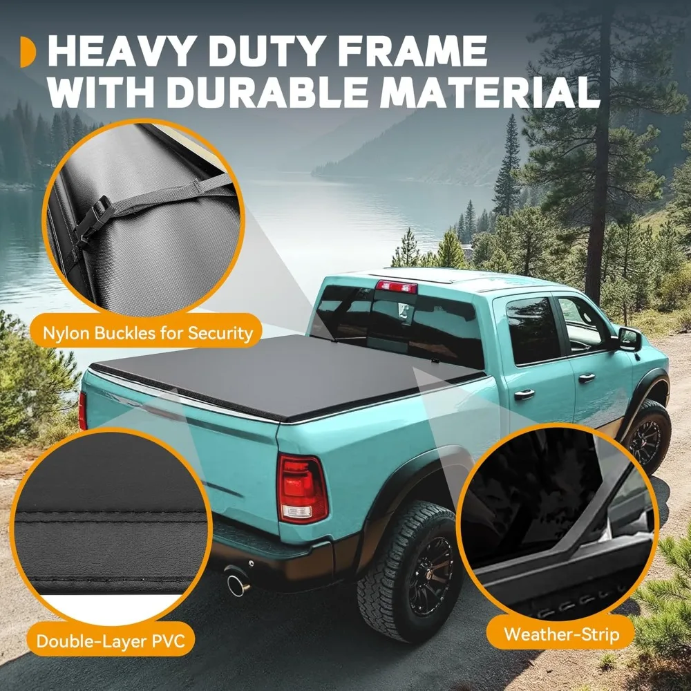 5.7FT FRP Hard Tri-Fold Tonneau 3