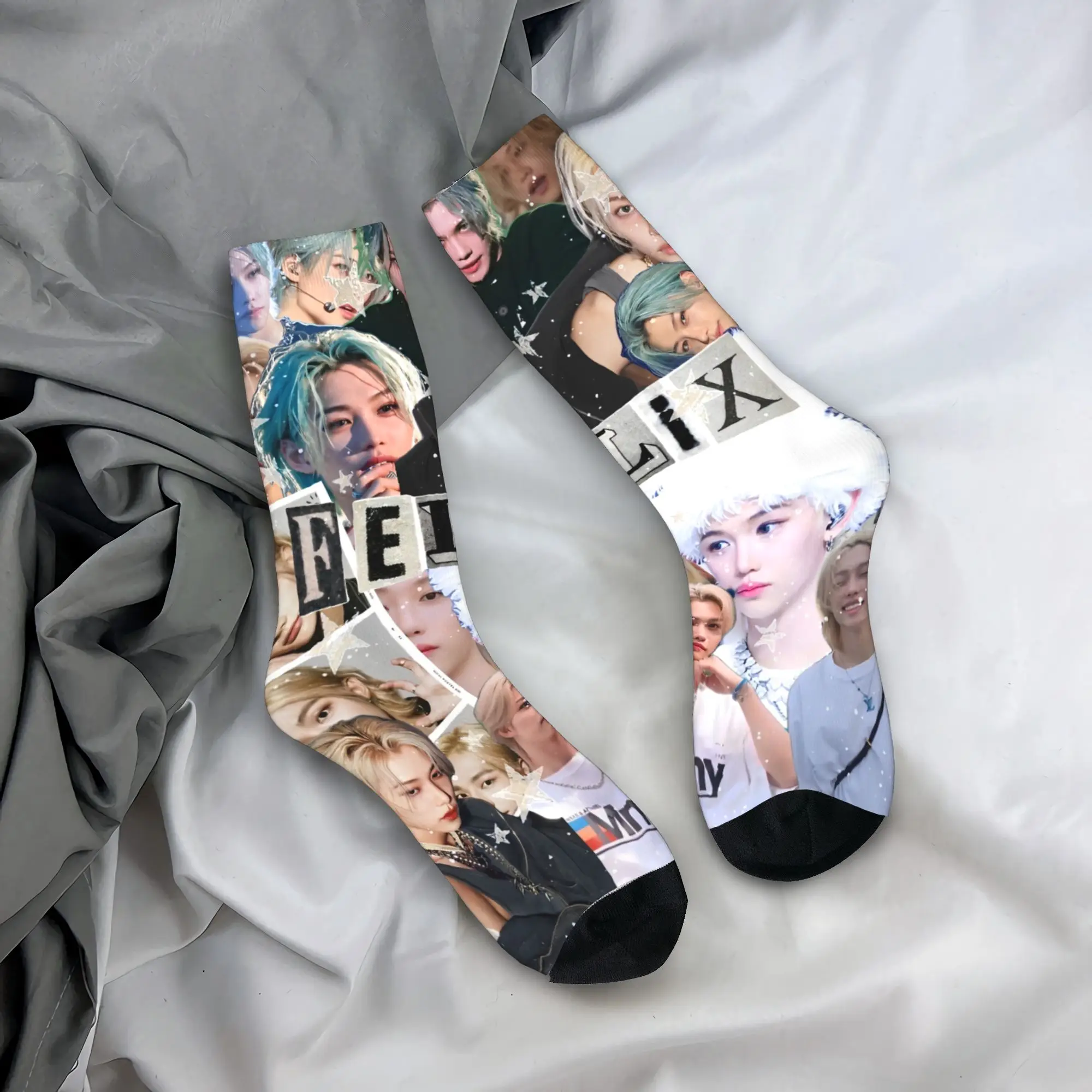 Kids' Gothic Design Autumn Socks - KPOP Inspired Band Style Outdoor Quality
