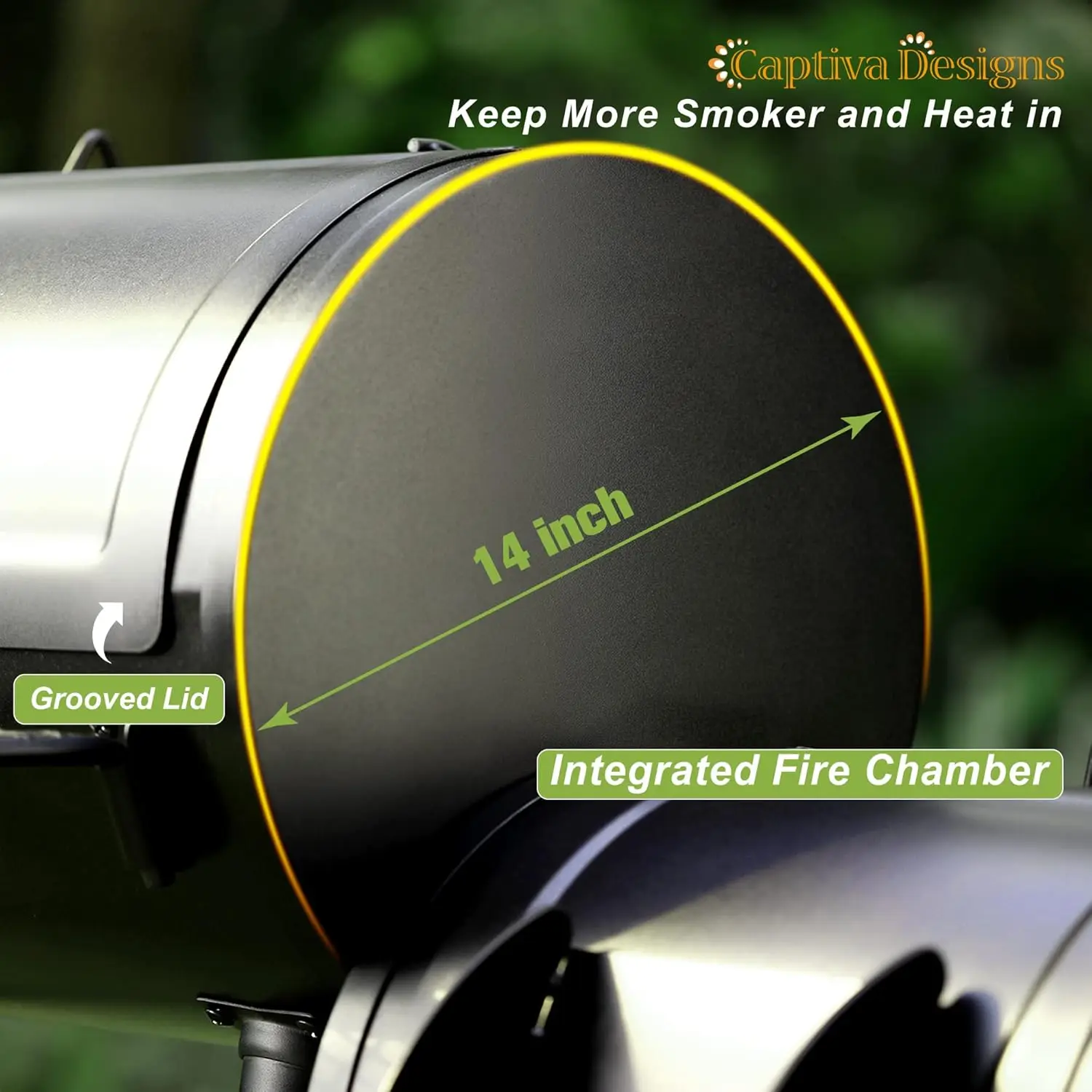 Charcoal Grill with Offset Smoker 2