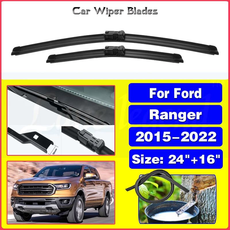 Car Wiper Blades For Ford Ranger 2015-2022 Windshield Windscreen Front ...