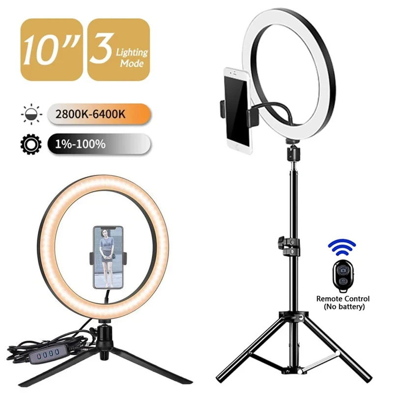 33Cm Selfie Ring Light 12 "Led Treppiede Supporto Per Telefono Fotografia Ringlight Circle Fill Light Led Color Lamp Trepied Makeup