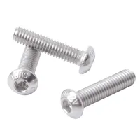5-100pcs M3 M4 M5 M6 M8 M10 M12 Allen รอบหัว 316 A4 สแตนเลส ISO7380 Hexagon Hex ซ็อกเก็ตปุ่มสกรูหัว Bolt 4