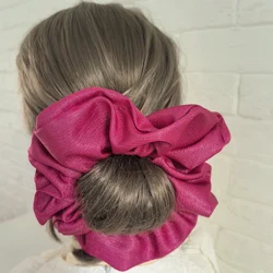 Super Large Stylish Hair Scrunchies for Women - High - Quality Decorative Hair Accessories (Rose Red)