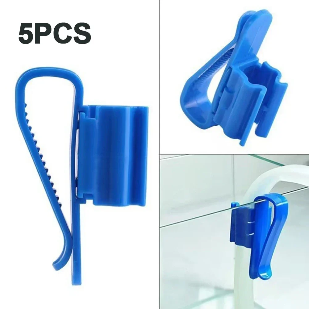 Aquarium Hose Holder 5pc Fish Tank Clamp Mounting Clip For Water Pipe Dia 8mm-16mm Plastic Clip Adjustable