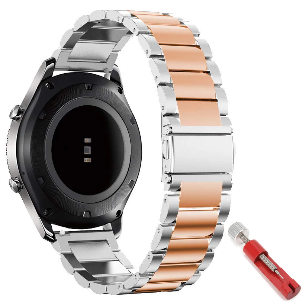 Stainless Steel Smartwatch Strap - 20mm/22mm Adjustable Band