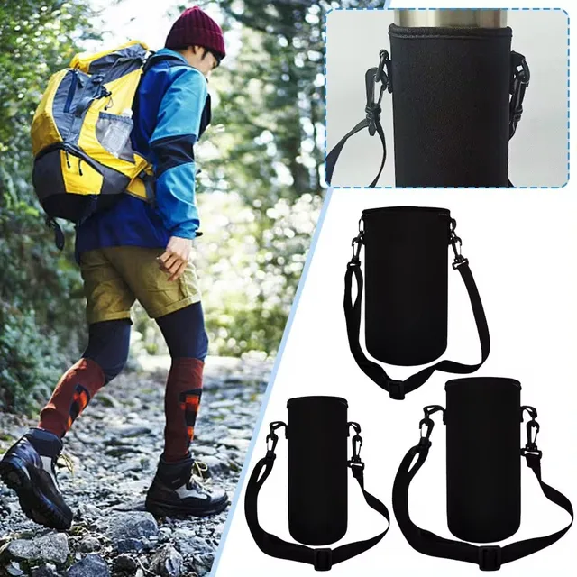 1pc 420-1500ML Sports Water Bottle Case Insulated Bag Neoprene Pouch Holder Sleeve Cover Carrier for Mug Bottle Cup with Strap 2