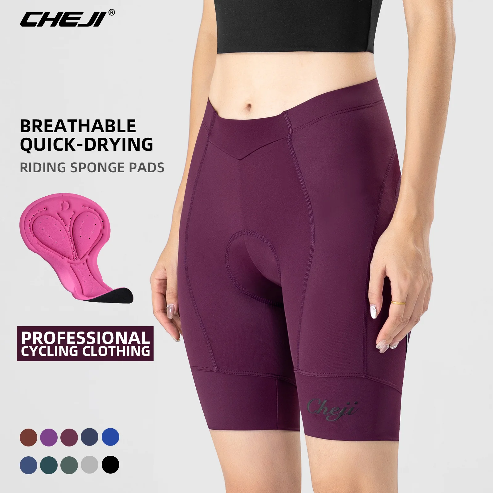 CHEJI New Women Cycling Shorts Equipment Running Sports Biker Bicycle Shorts Women Bicicleta Pants Quick Dry Spandex cycling shorts