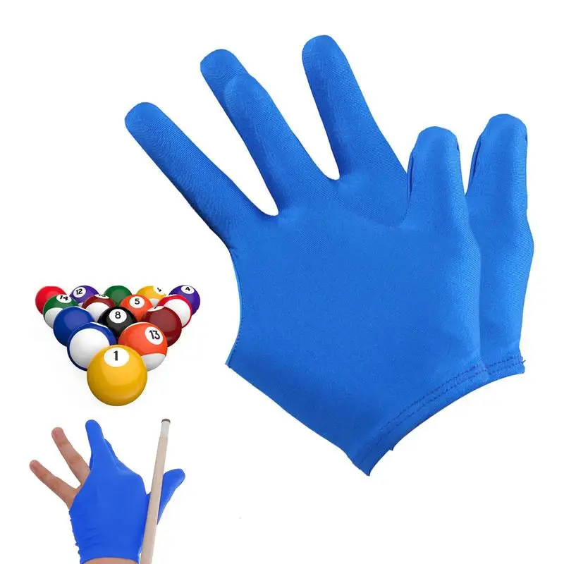 PoolTableGloves2pcs3FingersBilliardsTrainingGloveBreathable