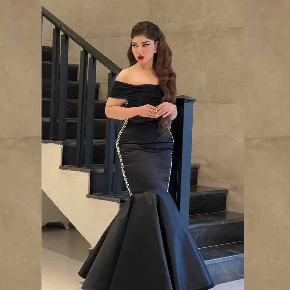 

Jersey Sequined Ruched Valentine's Day Mermaid Off-the-shoulder Bespoke Occasion Gown Midi Dresses