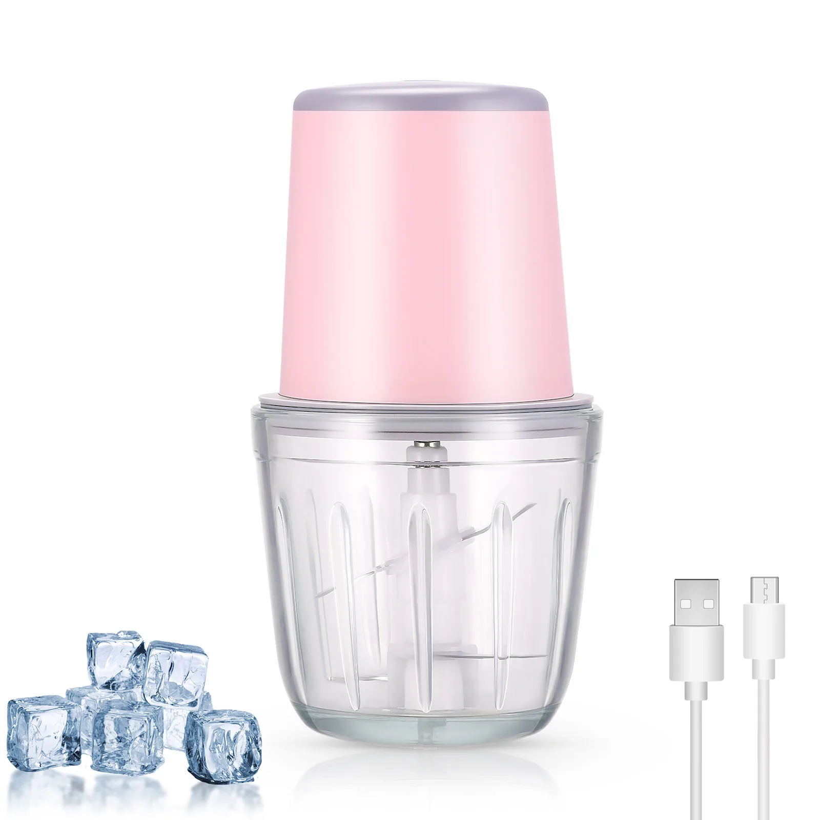 

Электрическая мясорубка 600 мл, измельчитель чеснока, портативный беспроводной измельчитель с USB, измельчитель, кухонный мастер, детское питание, вспомогательный инструмент