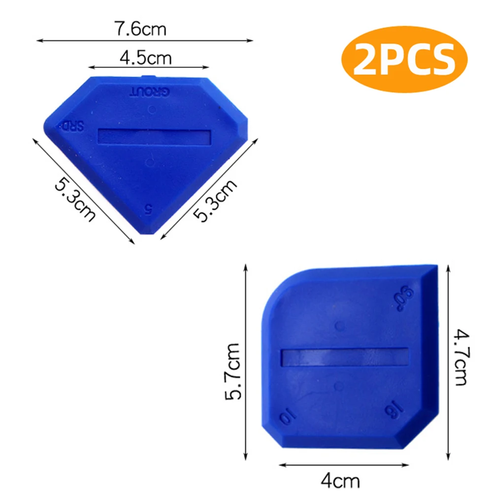 Caulking Tool Plastic Joint Sealant Spreader Spatula Scraper Glue Shovel 2Pcs for Floor Sink Joint Sealant Sealing Reuse Replace