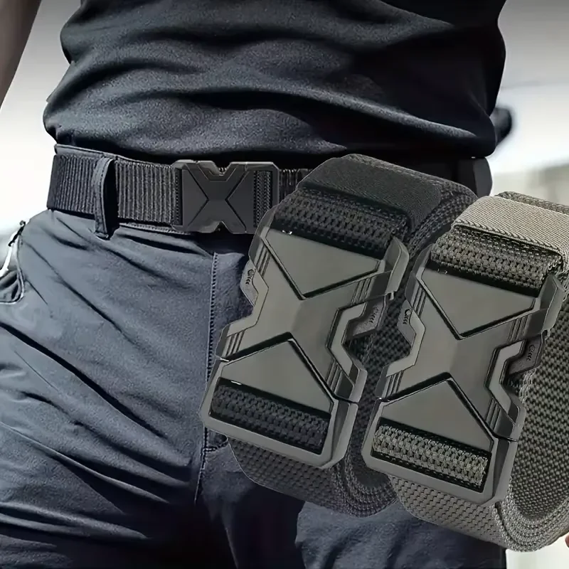 Der neue Herren-Gürtel mit 120 cm Schnalle, Nylon, geflochten, leicht, atmungsaktiv, für den täglichen Pendler