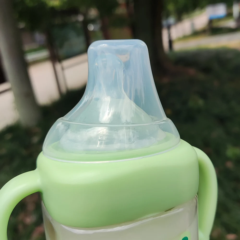 300ml Newborn Baby Bottles Anti-Choke Glass Feeding Bottle Wide Caliber Imitation Breast Infant Nursing Bottle For 0-6 Month BPA