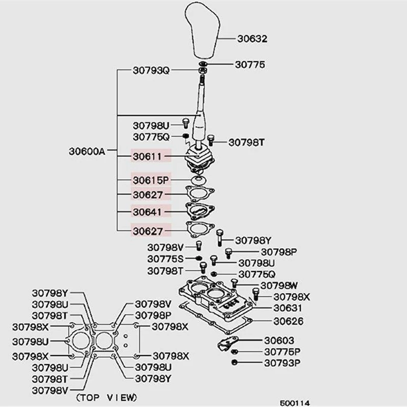 M/T Gearshift Level Assy for Mitsubishi PAJERO MONTERO II 2Nd V31 V32 V33 V43 MR110456 MR567088 Transmission Case