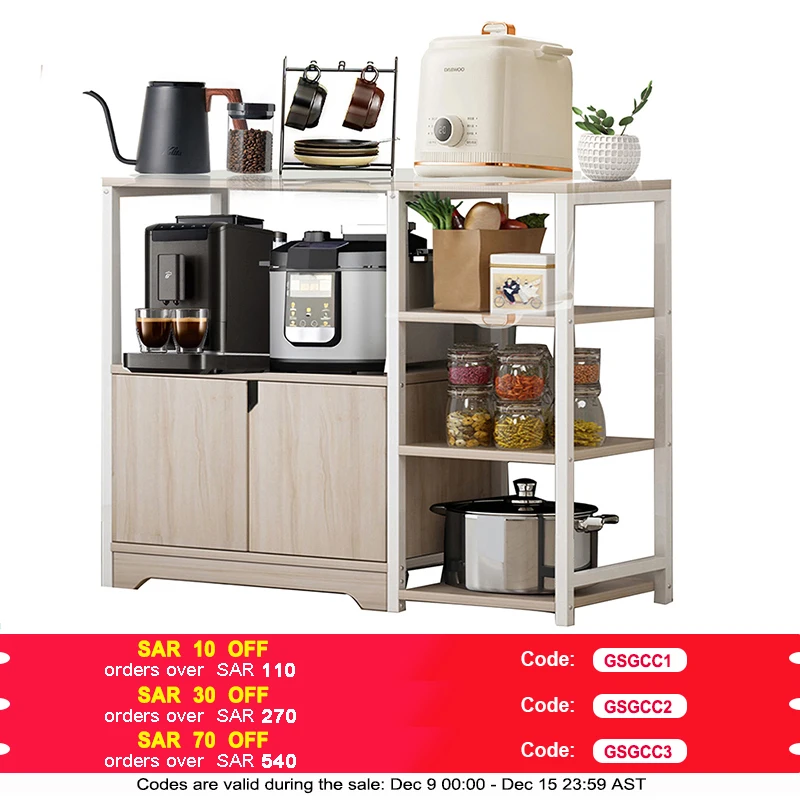 Kitchen Cabinet Storage Cabinets Multi-Function Sideboard Sideboard Landing Microwave Oven Shelf Household Space-Saving