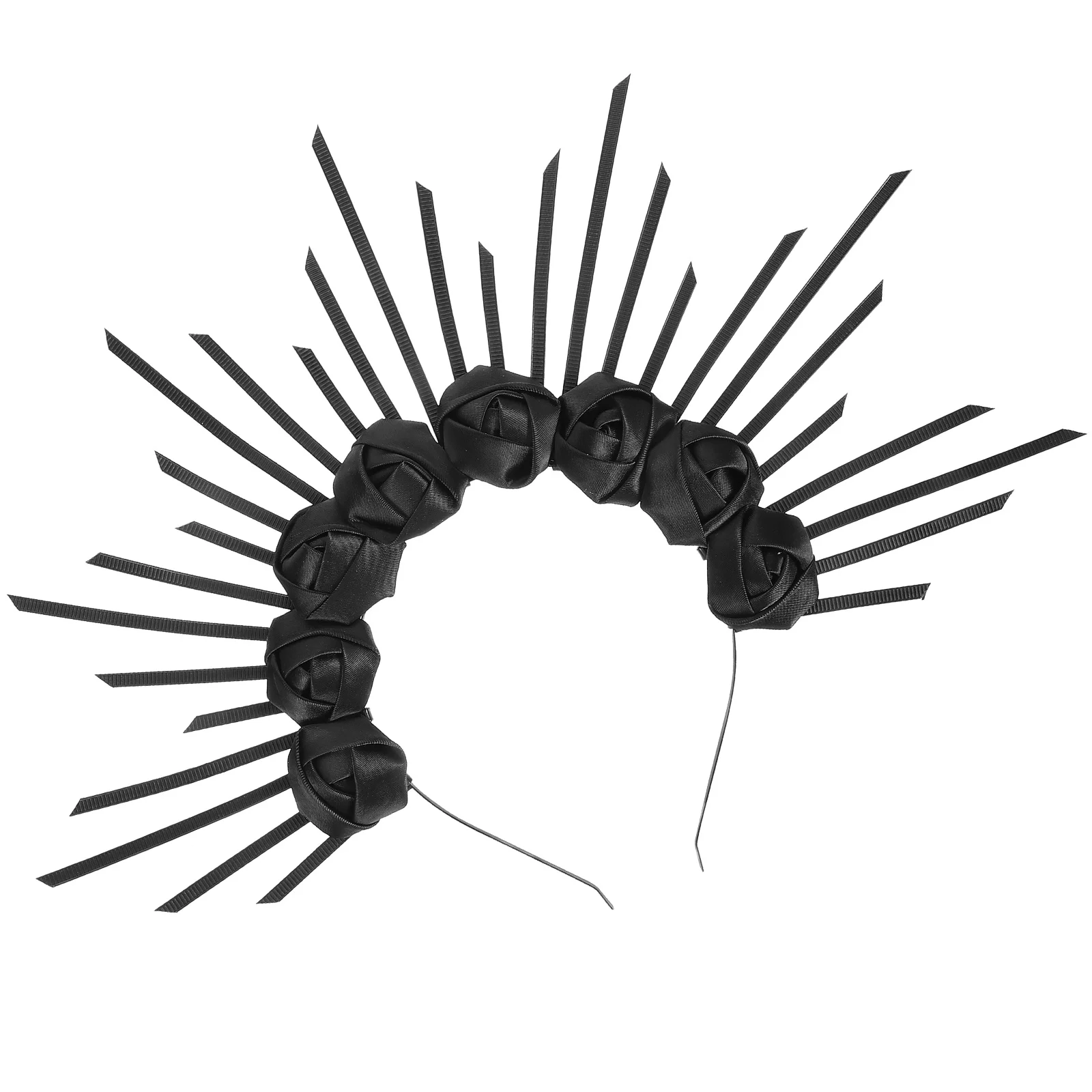 

Spike Crown Headpiece Day The Dead Headbands Halloween Hair Accessories Goddess Floral Goth Decorations Gothic Cosplay Women