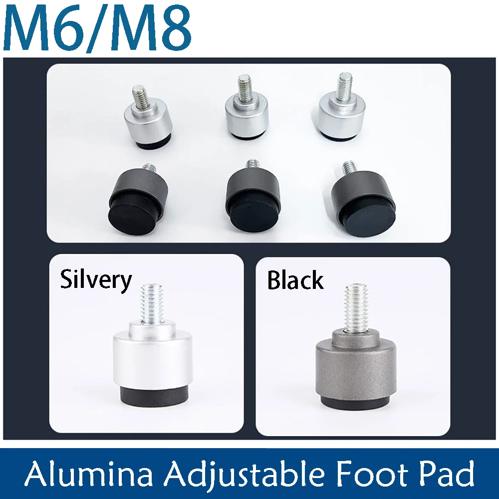 2-10Pcs 알루미늄 프로파일 풋 패드 M6/M8 금속 조절식 알루미나 조절식 섀..