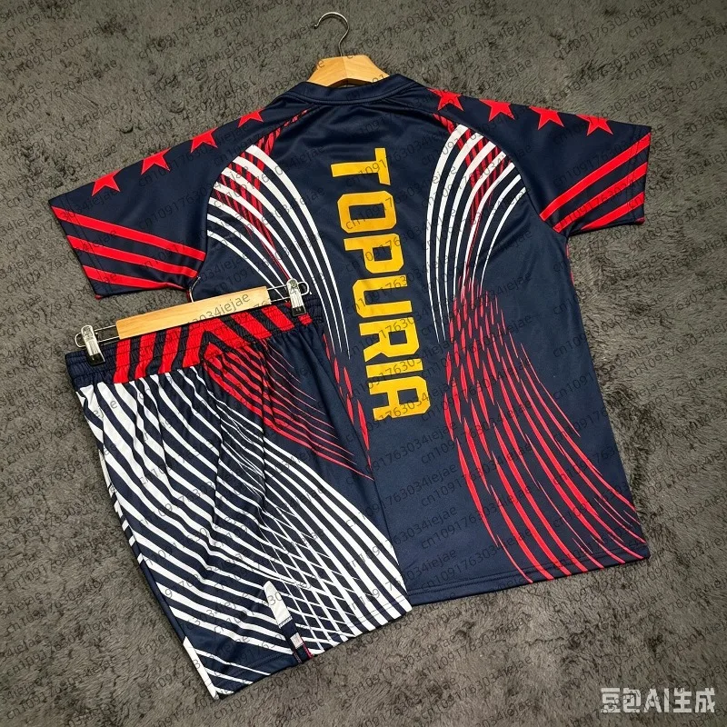 Sommer-Top-Boxer-MMA-Oktagon-Käfig Ilia Topuria T-Shirt-Shorts-Set für Herren und Kinder – Sport-Trainings- und Laufset, schnelltrocknendes Kampfset