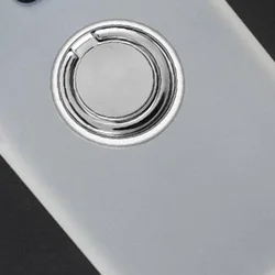 Universal Soft Phone Case with Back Ring Holder Bracket for Lenovo K5s (Ring Case White)