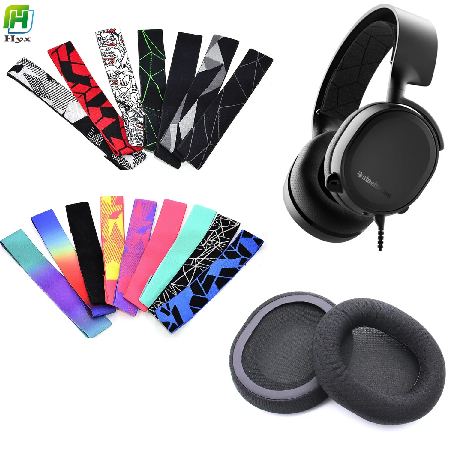 Premium Replacement Earpads and Elastic Headband for Over-Ear Gaming Headset