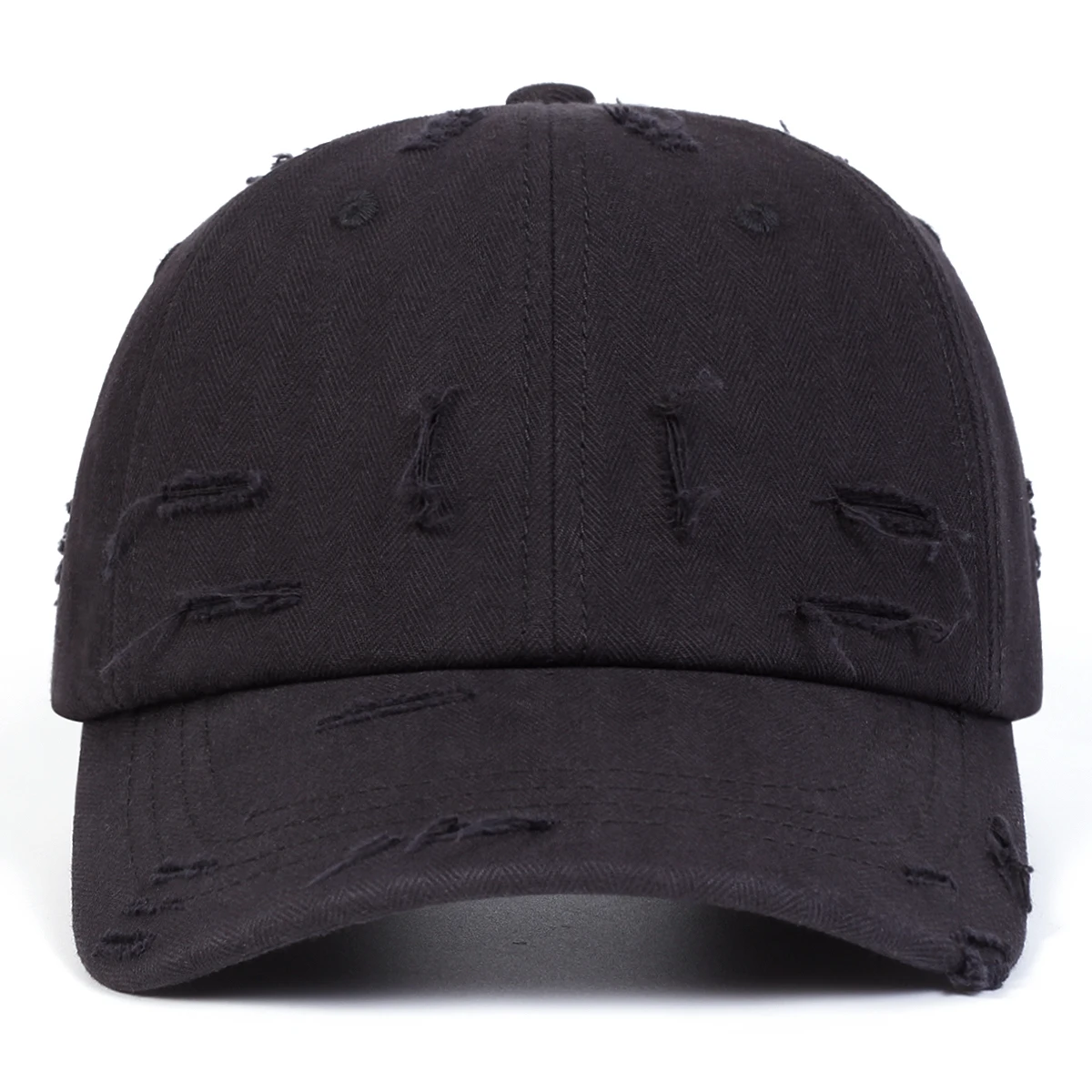 Unisex Zerrissene Jeans-Baseballkappen Frühling Herbst Outdoor Verstellbare Freizeithüte Sonnenschutzhut Sportkappe – Detail 3