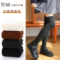 winter autumn girls soft cotton warm knee high socks Breathable baby kids over knee socks Skin-friendly student child long socks 6