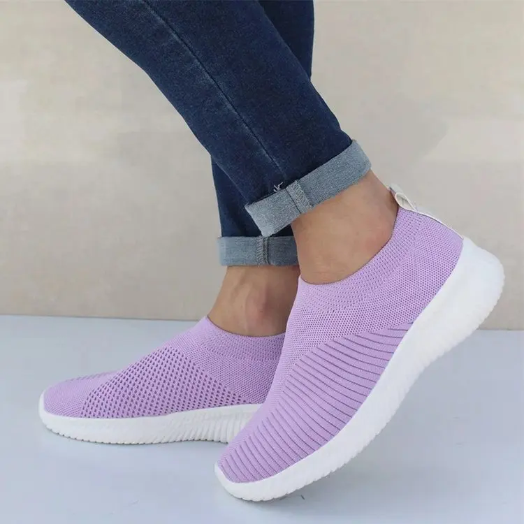 New Sock Women Shoes Sneakers Platform Vulcanize Shoes Flat Sneakers For Women Sock Women's Sneakers Slip On Shoes Woman Mujer 