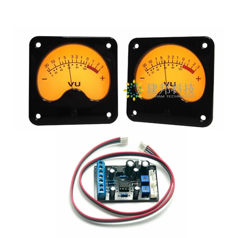 2pcs TR-57 VU 패널 미터 DB 레벨 헤더 백라이트 w 1pc 전원 드라이버 보드