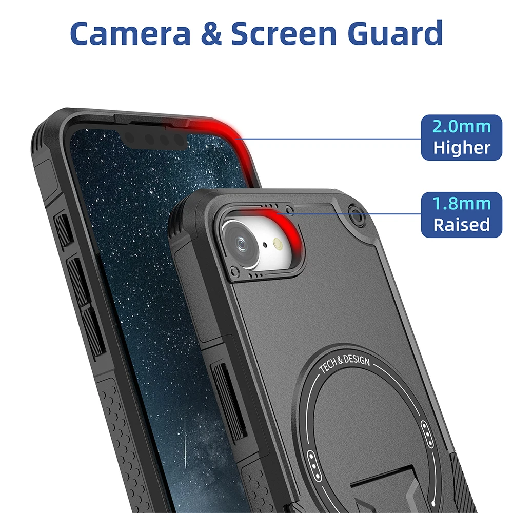 Armor Case for Iphone 16e Iphone16e Shockproof Mobile Phone Accessories Stand Cases 4