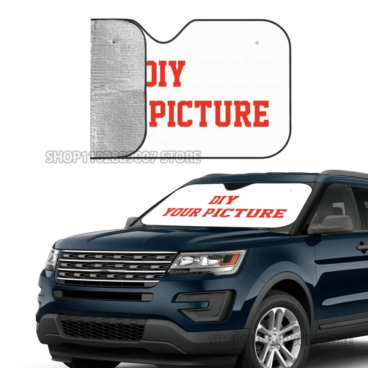 DIY Your Picture Windshield Sunshade Customized Aluminium Foil Car Window Windscreen Cover Sunscreen Curtain windshield sunshade car sunshade windshield sun shade