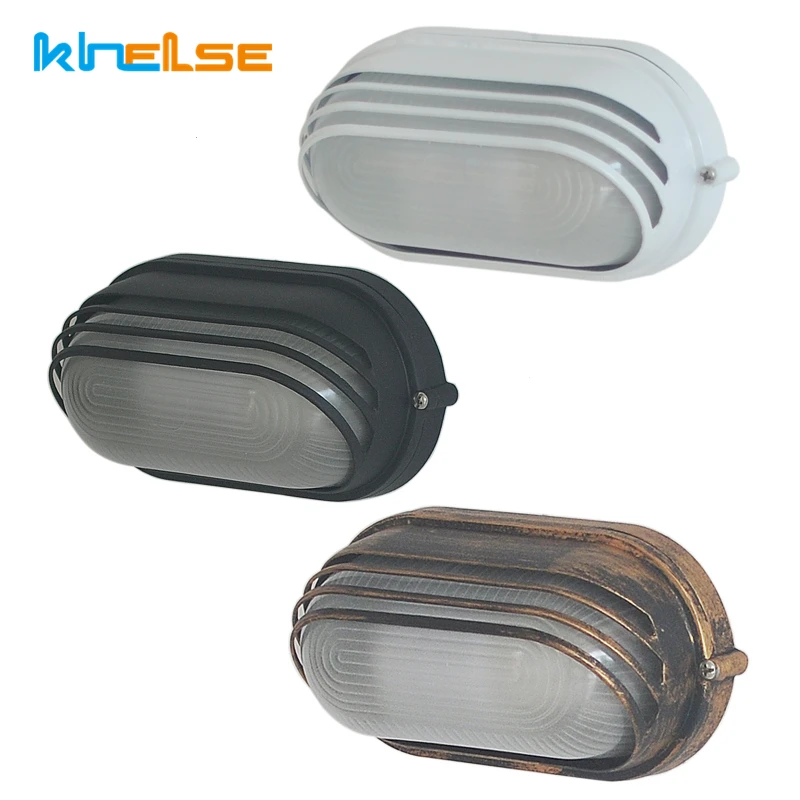 Retro Moisture E27 Wall Lamp Outdoor Waterproof Explosion-proof Glass Lampshade Ceiling Lamp Garden Balcony Porch Wall Lighting wall light