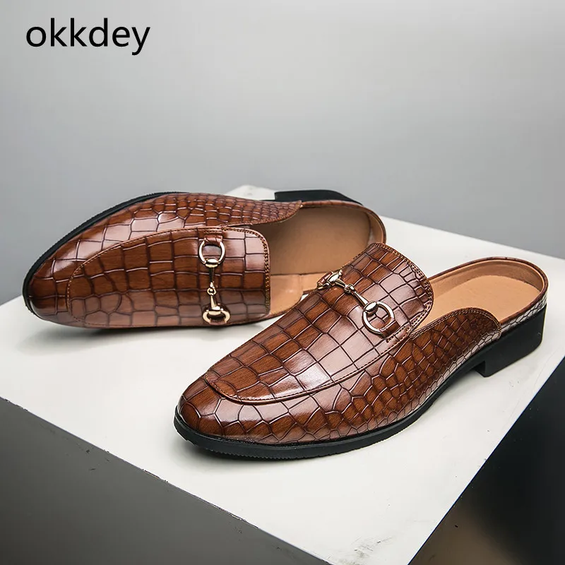 Pointed Toe Formal Flat Leather Shoes Men's Loafers All-match Comfortable Outdoor Casual Spring Summer