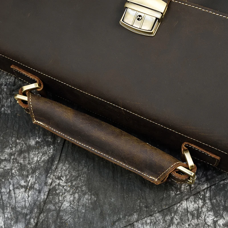 Distressed Large Leather Lenovo Mens Messenger Laptop Bag Briefcase