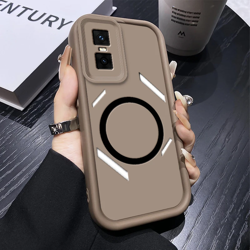 Enhanced Anti-Drop TPU Silicone Phone Case with Magnetic Sticker